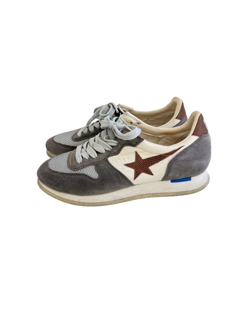 Golden Goose Haus - Women’s Taupe and Cream Runner Sneakers w Brown Star - Picture 7 of 7